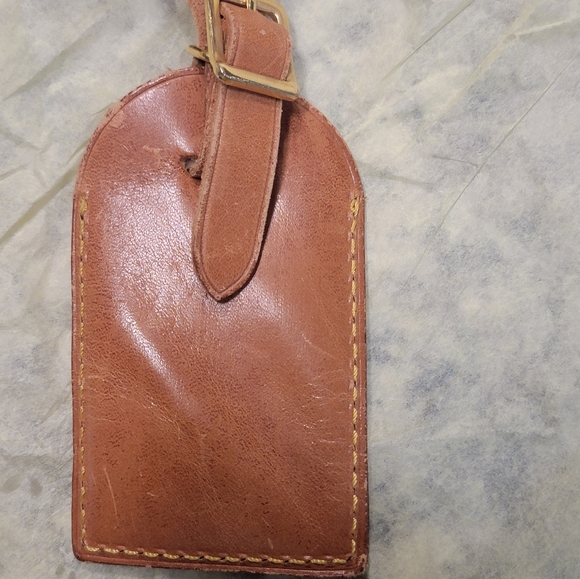 Louis Vuitton Vachetta Luggage Tag and Strap with silver-tone hardware - Picture 6 of 13